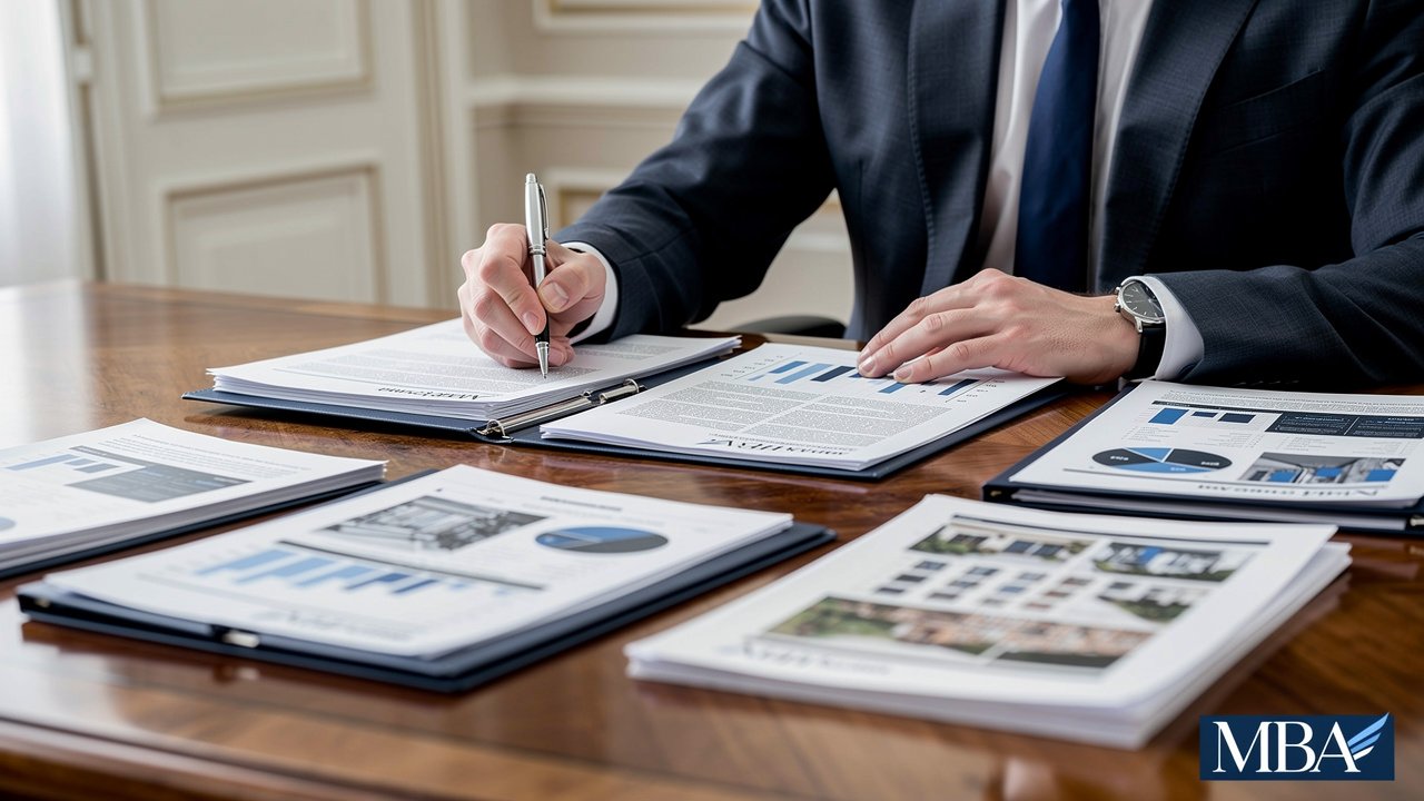 Investor conducting detailed due diligence review of EU-backed project opportunities