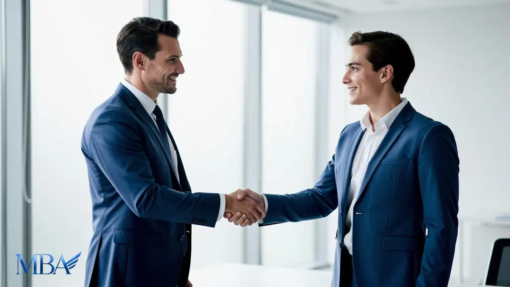Business owner agreeing a confidential sale with a qualified buyer