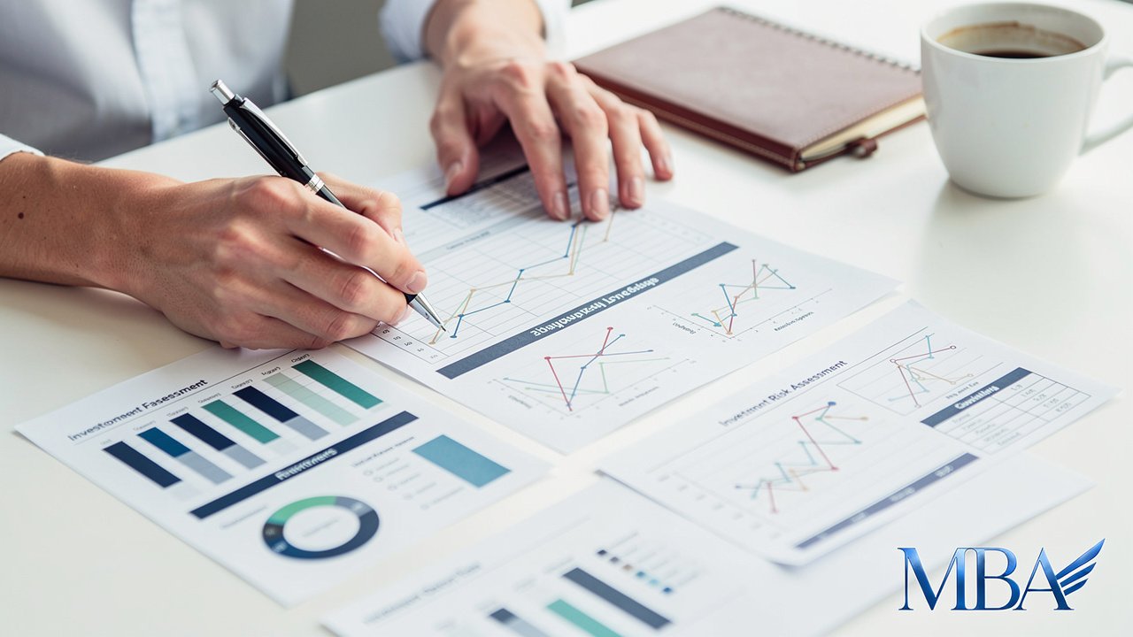 Investor completing risk assessment canvas and structured investment worksheets